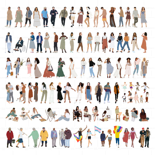 95 personas ilustradas | Vector, PNG & SVG