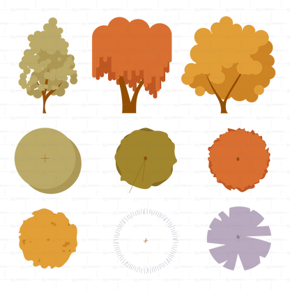 27 Árboles minimalistas | Vector & PNG