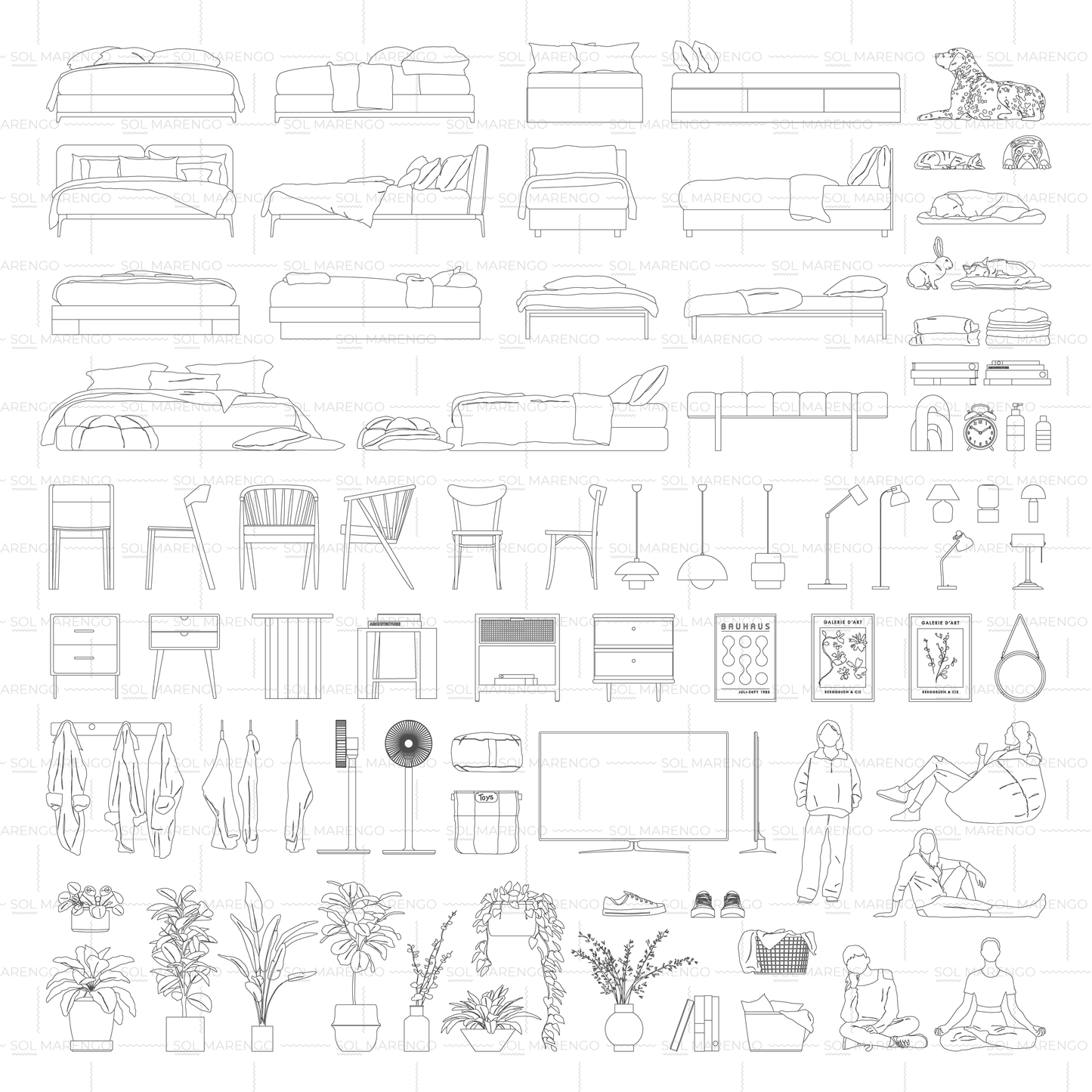 Bathroom furniture top view | CAD &amp; Vector