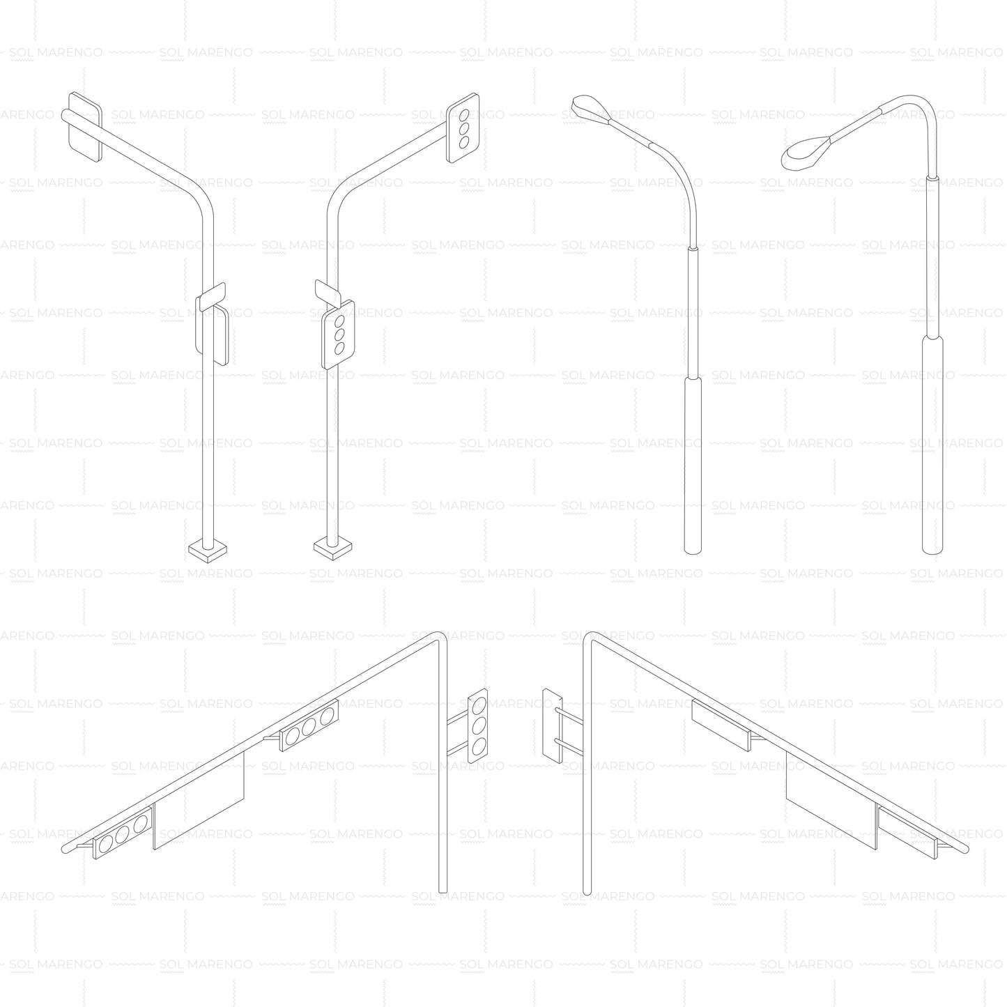 Urban isometric pack | Vector, CAD, PNG & SVG